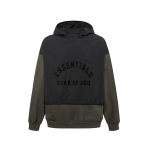 essentials patchwork letter hoodie black/grey