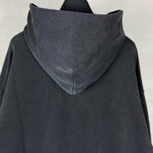 balenciaga vintage logo hoodie black