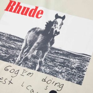rhude horse graphic t shirt black