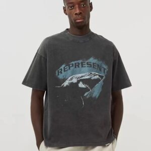represent shark washed t shirt multicolor