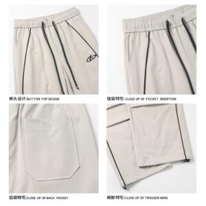 2025 relaxed straight leg sweatpants black/white​