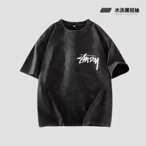 stussy oversized black tee