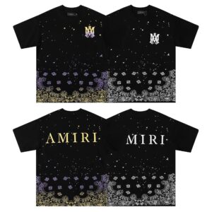 amiri cosmic letter t shirt multicolor