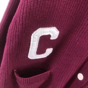 celine varsity cardigan multicolor