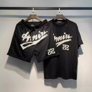 amiri breathable mesh set black white