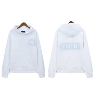 amiri rhinestone logo hoodie multicolor