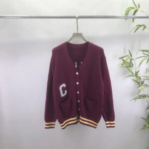 celine varsity cardigan multicolor
