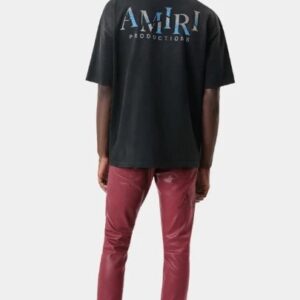amiri crackled mask tee black