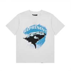 represent shark washed t shirt multicolor