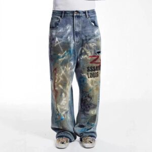 sssaint louis graffiti jeans unisex