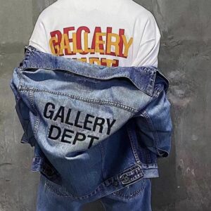 gallery dept embroidered denim jacket multicolor