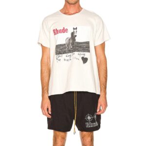 rhude horse graphic t shirt black