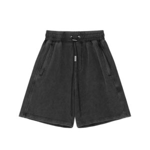 represent elastic denim shorts black