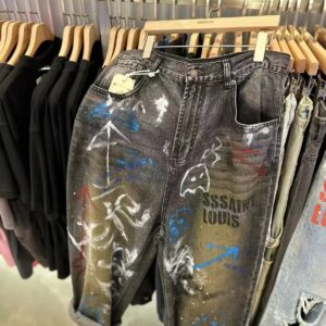 sssaint louis graffiti jeans unisex