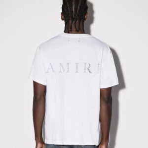 amiri rhinestone logo t shirt black