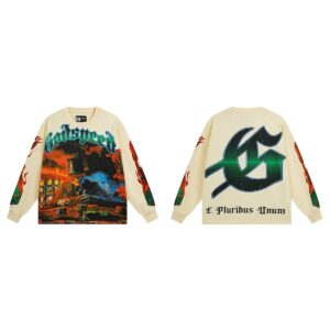 god speed vintage washed graphic long sleeve tee