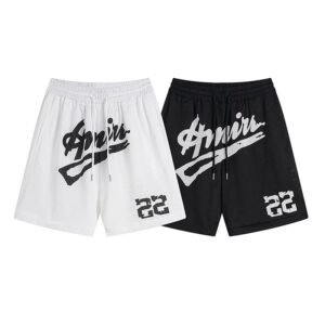 amiri breathable mesh set black white