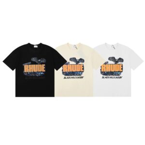 rhude sunset graphic tee multicolor