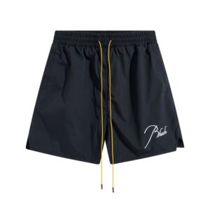 rhude embroidered elastic shorts multicolor