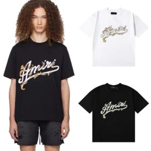 amiri logo tee multicolor