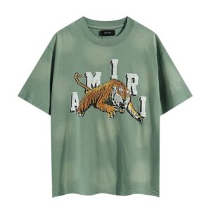 amiri tiger graphic t shirt black green