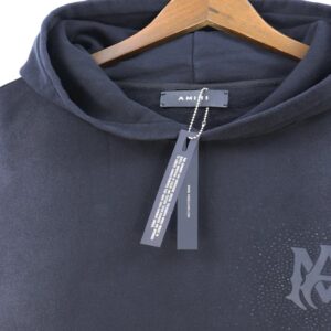 amiri rhinestone logo hoodie multicolor