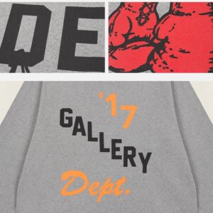 gallery dept boxing graphic hoodie gray/black