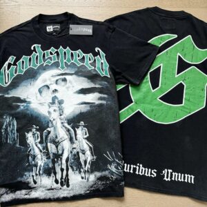 godspeed skull print tee black