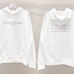 maison margiela hoodie white