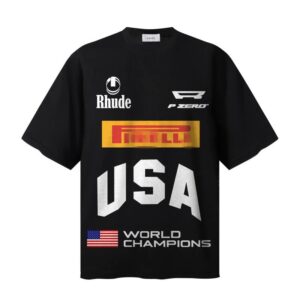 rhude graphic print t shirt multi