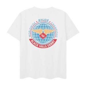 rhude graphic print t shirt multi