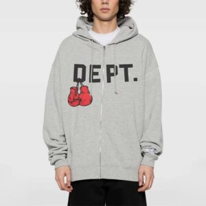 gallery dept boxing graphic hoodie gray/black