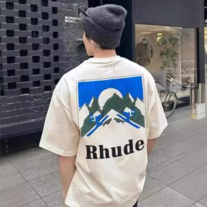 rhude sunset mountain tee multicolor