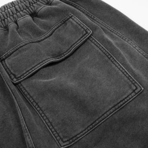 represent elastic denim shorts black