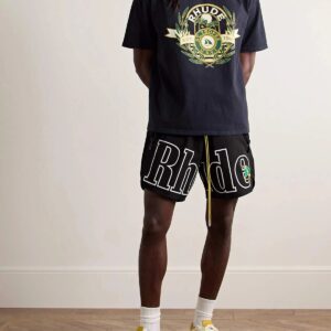 rhude racing graphic tee black