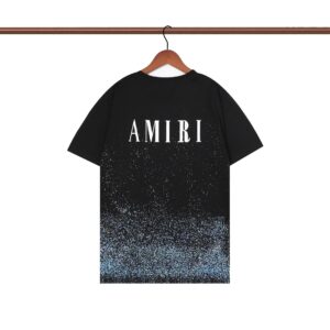 amiri paint splatter tee black white