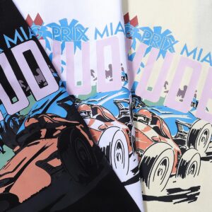 rhude racing graphic tee black