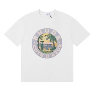 rhude sunset graphic tee multicolor