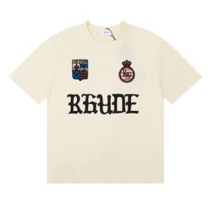 rhude badge print tee multicolor