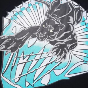 amiri black leopard t shirt multi