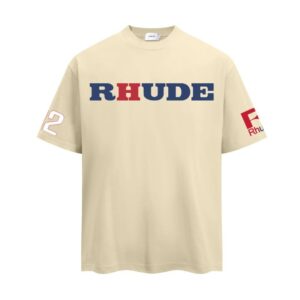 rhude graphic print t shirt multi