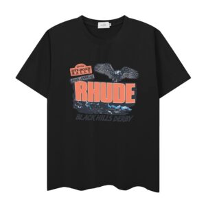 rhude graphic print t shirt multi