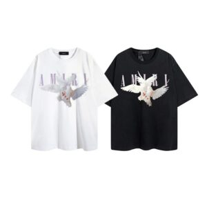 amiri crane printed t shirt multicolor