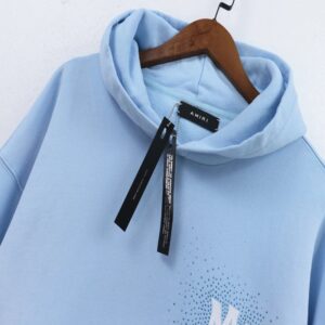 amiri rhinestone logo hoodie multicolor