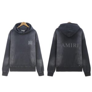 amiri rhinestone logo hoodie multicolor