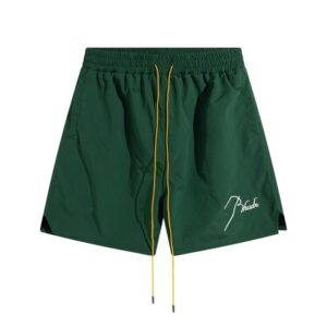rhude embroidered elastic shorts multicolor