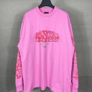 balenciaga washed effect long sleeve tee multicolor