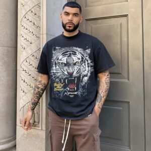 represent tiger graphic washed tee multi
