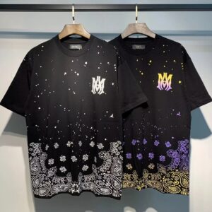 amiri cosmic letter t shirt multicolor