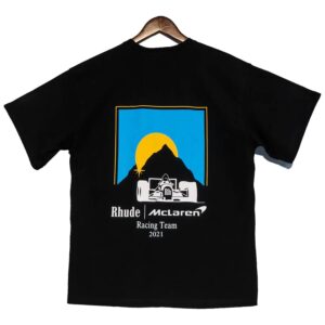 rhude mclaren sunset print tee multicolor